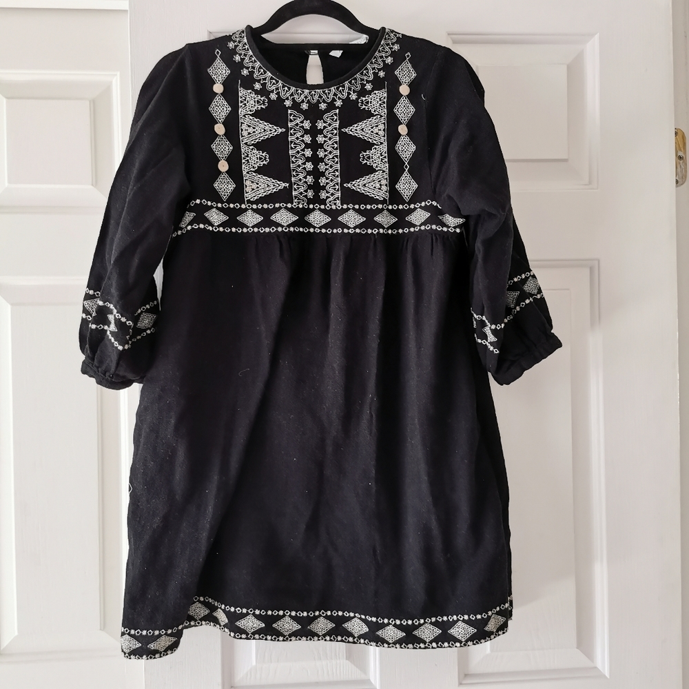 Zara embroidered mini dress